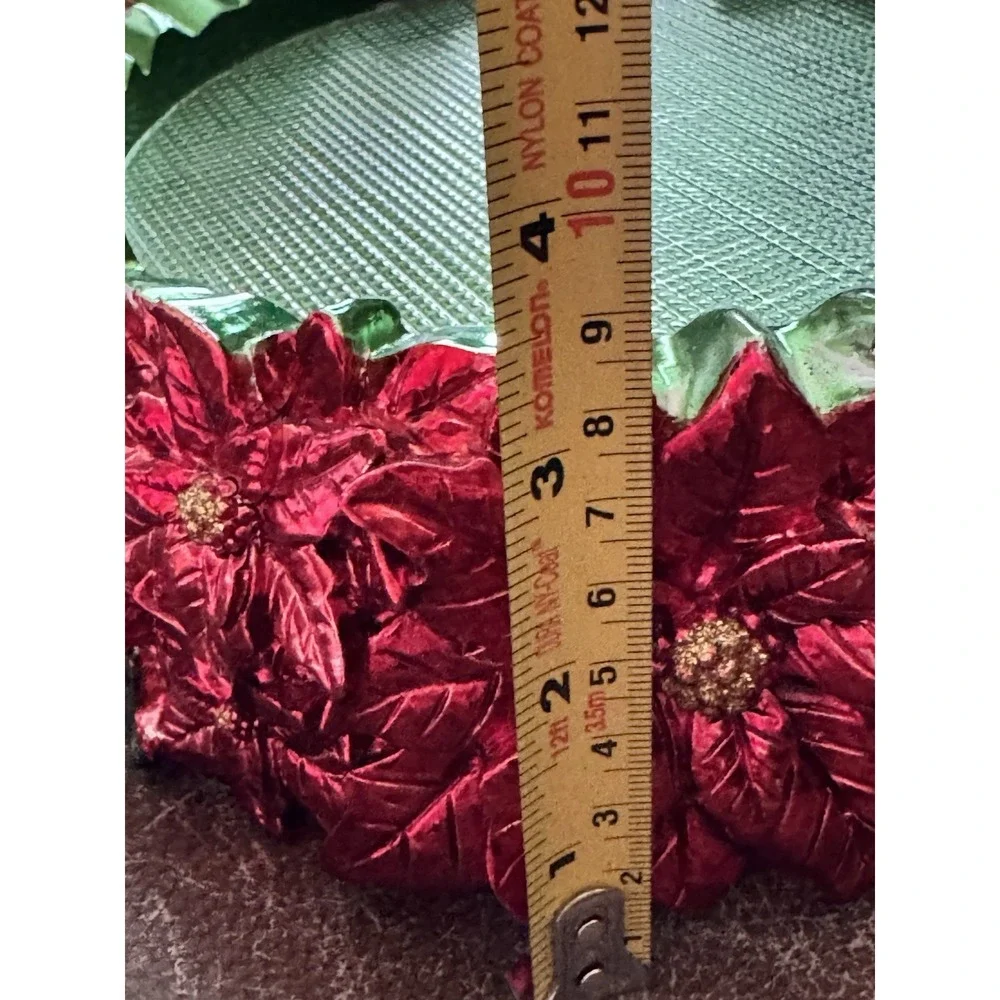 HomeWorx by‎ Harry Slatkin Holiday Poinsettia Christmas Candle Holder Pedestal